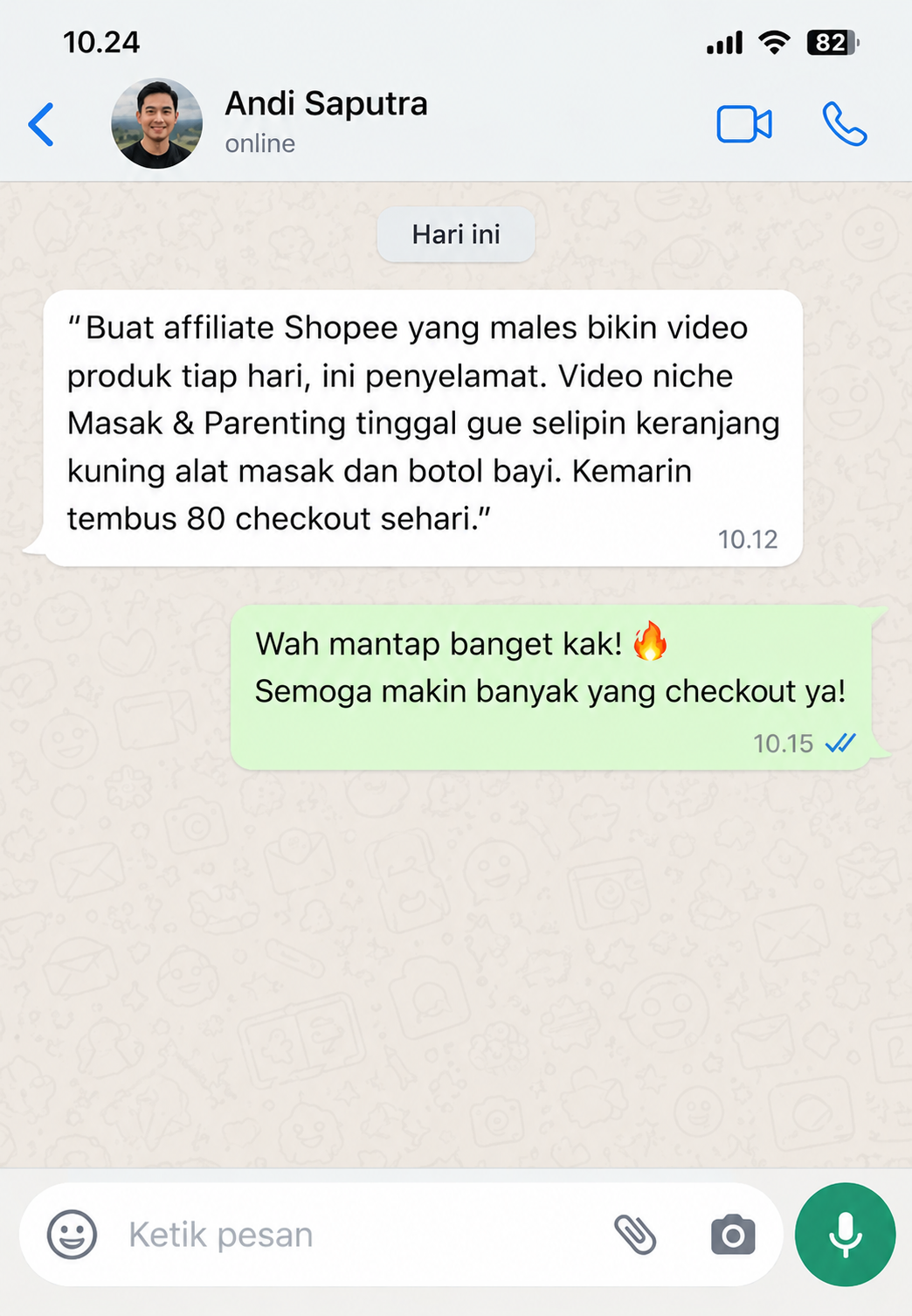 Bukti Komisi Shopee Affiliate 80 Checkout